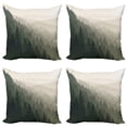 thumbnail image 1 of Ambesonne Forest Throw Pillow Cover 4 Pack, Scandinavian Nature, 24", Cream Tan Dark Green, 1 of 6