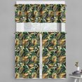 thumbnail image 1 of Ambesonne Forest Valance & Curtain, Fantasy Jungle Floral Leaves, 55"x45", Amber Forest Green and Fawn, 1 of 7