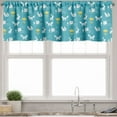 thumbnail image 1 of Ambesonne Forest Valance Pack of 2, Scandinavian Foxes Squirrels, 54"X12", Sea Blue Mustard and White, 1 of 4