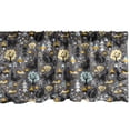 thumbnail image 1 of Ambesonne Forest Window Valance, Hand-Drawn Foxes Trees Art, 54" X 12", Earth Yellow and Grey, 1 of 3