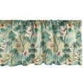 thumbnail image 1 of Ambesonne Forest Window Valance, Hand Drawn Trees and Birds, 54" X 18", Grey Yellow Seafoam, 1 of 3