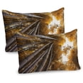 thumbnail image 1 of Ambesonne Forrest Pillow Sham 2 Pack, Fall Landscape Branch View, 26"x20", Yellow and Brown, 1 of 3