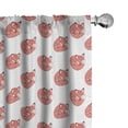 thumbnail image 1 of Ambesonne Fox Window Curtains, Forest Animal with the, Each 28" W x 95" L, Dark Salmon Paprika, 1 of 4