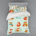 thumbnail image 1 of Ambesonne Fox Bedding Set 4 Pcs, Fun Characters Comic, Queen, Multicolor, 1 of 3