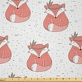 thumbnail image 1 of Ambesonne Fox Fabric by the Yard Microfiber, Abstract Dotted Background, 2 Yards, Coral Seafoam Black, 1 of 2