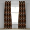 thumbnail image 1 of Ambesonne Fox Grommet Curtain, Forest Animal Silhouette, 50" x 72", Orange Charcoal Grey, 1 of 6