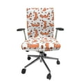 thumbnail image 1 of Ambesonne Fox Office Chair Cover Stretchable High Back, Cartoon Pattern Meat and Animal, Burnt Sienna Cinnamon, 1 of 1