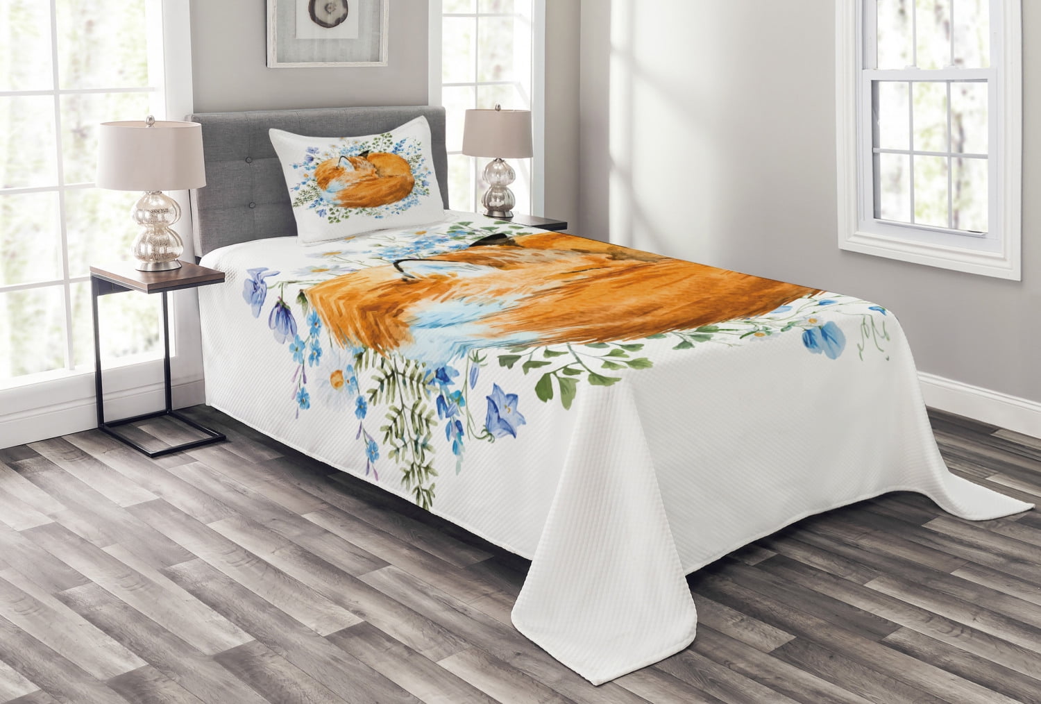 Blue Twin Kids Unisex Polyester Bedspread Set