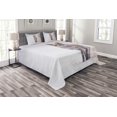 thumbnail image 1 of Ambesonne Fox Quilted Bedspread Set 3 Pcs, Rural Field Snow Stormy, Queen Size, Brown White, 1 of 3