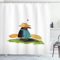 thumbnail image 1 of Ambesonne Fox Shower Curtain, Romantic Animals Hugging, 69"Wx70"L, Multicolor, 1 of 3