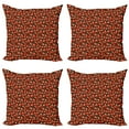 thumbnail image 1 of Ambesonne Fox Throw Pillow Cover 4 Pack, Vulpe from Forest, 20", Orange Army Green White, 1 of 2