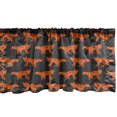 thumbnail image 1 of Ambesonne Fox Window Valance, Forest Animal Silhouette, 54" X 18", Orange Charcoal Grey, 1 of 3