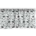 thumbnail image 1 of Ambesonne Fox Window Valance, Monochromatic Animal, 54" X 18", Charcoal Grey White, 1 of 3