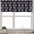 thumbnail image 1 of Ambesonne Fox Window Valance, Small Orange Forest Mammal, 54" X 18", Navy Blue Orange, 1 of 2
