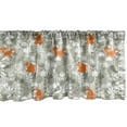 thumbnail image 1 of Ambesonne Fox Window Valance, Winter Forest with Flowers, 54" X 12", Pale Grey Orange, 1 of 2