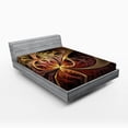 thumbnail image 1 of Ambesonne Fractal Fitted Sheet, Gothic Medieval Theme, Queen Size, Multicolor, 1 of 2