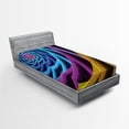 thumbnail image 1 of Ambesonne Fractal Fitted Sheet, Science Fiction Forms, Twin XL Size, Multicolor, 1 of 2