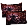 thumbnail image 1 of Ambesonne Fractal Pillow Sham 2 Pack, Medieval Knight Shield, 26"x20", Chestnut Brown, 1 of 1