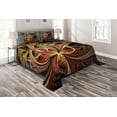 thumbnail image 1 of Ambesonne Fractal Quilted Coverlet 3 Pcs, Gothic Medieval Theme, King Size, Multicolor, 1 of 2