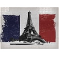 thumbnail image 1 of Ambesonne France Jigsaw Puzzle Durable Cardboard, Grunge Flag Eiffel Tower, 1000 pcs, Coconut Vermilion, 1 of 5