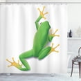 thumbnail image 1 of Ambesonne Frog Shower Curtain, Tropic Frog in Nature, 69"Wx75"L, Green White Yellow, 1 of 5