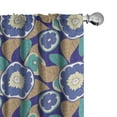 thumbnail image 1 of Ambesonne Fruit 4-Panel Curtains, Multicolored Lemons and Leafs, 56"x63", Indigo Dark Seafoam Camel, 1 of 4