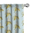 thumbnail image 1 of Ambesonne Fruit 4-Panel Curtains, Pastel Design Banana Images, 56"x63", Pale Blue Yellow and Cream, 1 of 1