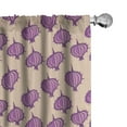 thumbnail image 1 of Ambesonne Fruit Window Curtains, Simplistic Gooseberries Art, Each 28" W x 84" L, Pale Fuchsia and Beige, 1 of 4