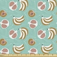 thumbnail image 1 of Ambesonne Fruit Art Fabric by the Yard Upholstery, Peach Banana Pomegranate, 5 Yards, Seafoam Coral and Amber, 1 of 1