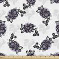 thumbnail image 1 of Ambesonne Fruit Art Fabric by the Yard Upholstery, Sketchy Pattern Blueberry, 1 Yard, Grey Multicolor, 1 of 4