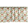 thumbnail image 1 of Ambesonne Fruit Art Window Valance, Repeated Pattern Illustration of Bananas and Peaches on Plain Backdrop, Curtain Valance for Kitchen Bedroom Decor with Rod Pocket, 54" X 18", White Peach Yellow, 1 of 3
