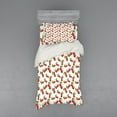 thumbnail image 1 of Ambesonne Fruit Bedding Set 3 Pcs, Cherry Fruit Pattern, Twin XL, White Vermilion Green, 1 of 3