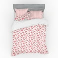 thumbnail image 1 of Ambesonne Fruit Bedding Set 4 Pcs, Raspberries Pattern, Queen, Dark Coral Fern Green, 1 of 3