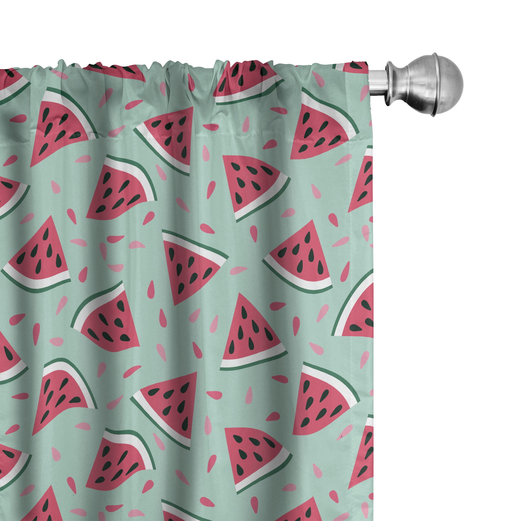 Pop Art Watermelon Print Light Filtering Curtain Panels