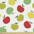 thumbnail image 1 of Ambesonne Fruit Fabric by the Yard Upholstery, Simplistic Repetitive Apples, 3 Yards, Vermilion Mustard, 1 of 5
