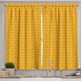 thumbnail image 1 of Ambesonne Fruit Kitchen Curtains, Carrots in Triplet Design, 55"x45", Coral Earth Yellow, 1 of 3