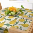 thumbnail image 1 of Ambesonne Fruit Table Runner & Placemats, Expressionist Pear Art, Placemat 4 pcs + Runner 16"x72", Earth Yellow Eggshell, 1 of 2