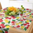 thumbnail image 1 of Ambesonne Fruit Table Runner & Placemats, Graphic Colored Cherries, Placemat 4 pcs + Runner 14"x90", Red Yellow Green, 1 of 2
