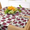 thumbnail image 1 of Ambesonne Fruit Table Runner & Placemats, Repetitive Red Grapes Motif, Placemat 4 pcs + Runner 16"x90", Raspberry Green and Burgundy, 1 of 2