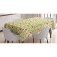 thumbnail image 1 of Ambesonne Fruit Tablecloth Rectangular Table Cover, Apple Plum Pear Waves, 60"x84", Multicolor, 1 of 4