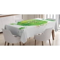 thumbnail image 1 of Ambesonne Fruit Tablecloth Rectangular Table Cover, Dont Worry Eat Apple, 52"x70", Apple Green White, 1 of 3