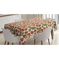thumbnail image 1 of Ambesonne Fruit Tablecloth Rectangular Table Cover, Watercolored Fruits Art, 60"x90", Lime Green Red, 1 of 4