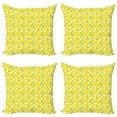 thumbnail image 1 of Ambesonne Fruit Throw Pillow Cover 4 Pack, Repeating Citrus Plant Orange, 18", Yellow Green White, 1 of 2