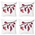 thumbnail image 1 of Ambesonne Fruit Throw Pillow Cover 4 Pack, Vine Colors Grape Branch Art, 24", Dark Fuchsia and Dark Mauve, 1 of 6