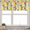 thumbnail image 1 of Ambesonne Fruit Valance Pack of 2, Watermelon Kiwi Avocado, 54"X18", Multicolor, 1 of 4