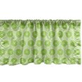thumbnail image 1 of Ambesonne Fruit Window Valance, Round Slices of Lime Striped, 54" X 18", Lime Green and White, 1 of 3