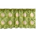 thumbnail image 1 of Ambesonne Fruit Window Valance, Sliced Fresh Fruits Pattern Green Toned Cartoon Oranges, Curtain Valance for Kitchen Bedroom Decor with Rod Pocket, 54" X 18", Yellow Green Apple Green, 1 of 3