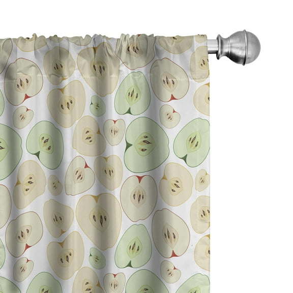 Ambesonne Fruits Curtains, Cut in Half, Pair of 28"x95", Multicolor