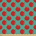 thumbnail image 1 of Ambesonne Fruits Fabric by the Yard Upholstery, Cartoon Style Organic, 3 Yards, Dark Seafoam and Vermilion, 1 of 5