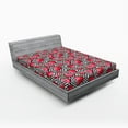 thumbnail image 1 of Ambesonne Fruits Fitted Sheet, Chevron Striped Design, Queen Size, Black White, 1 of 2